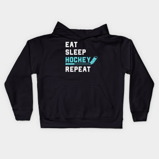 Eat Sleep Hockey Repeat Kids Hoodie